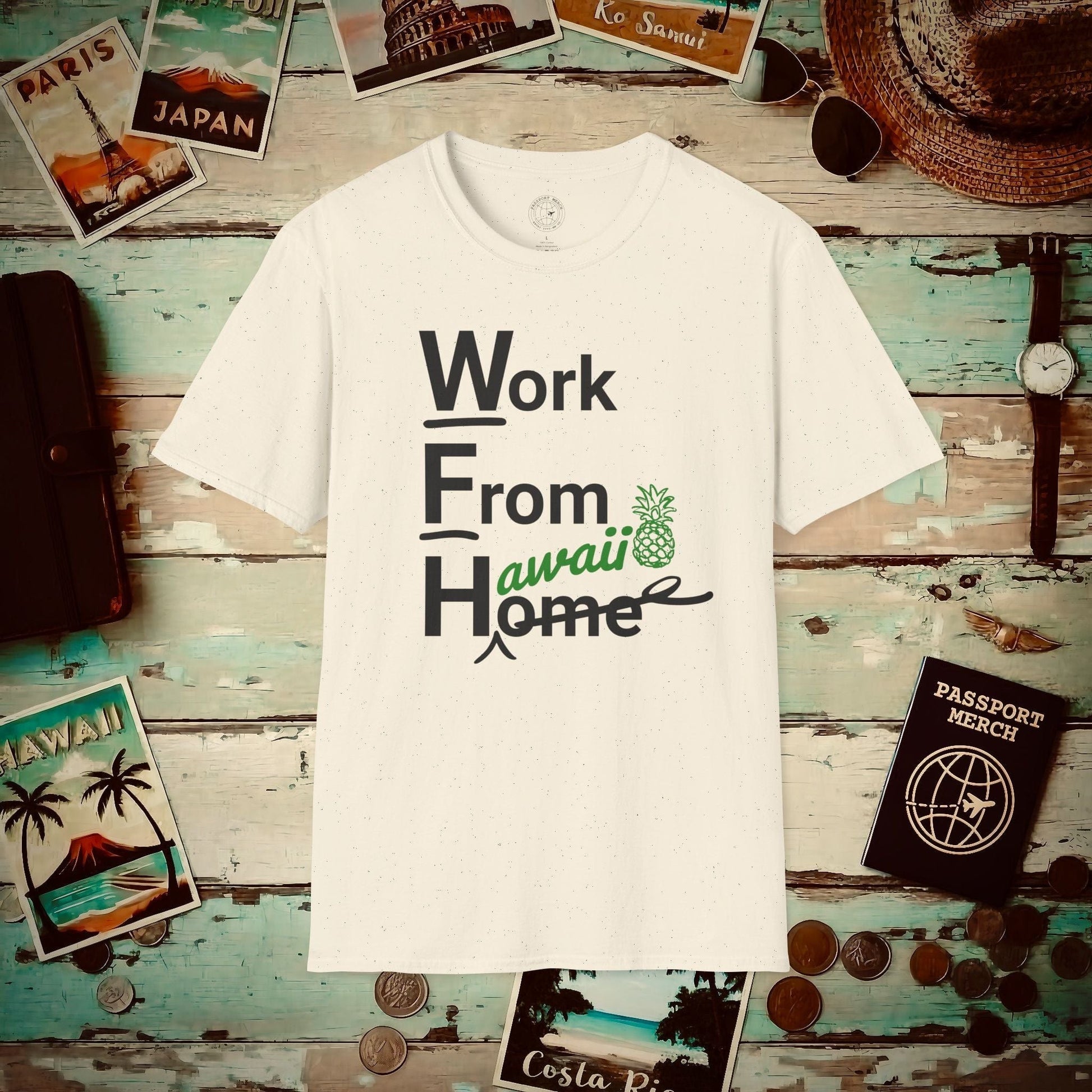 WFH, Work From Hawaii T-Shirt Natural / S