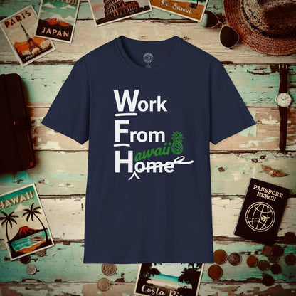 WFH, Work From Hawaii T-Shirt Navy / S