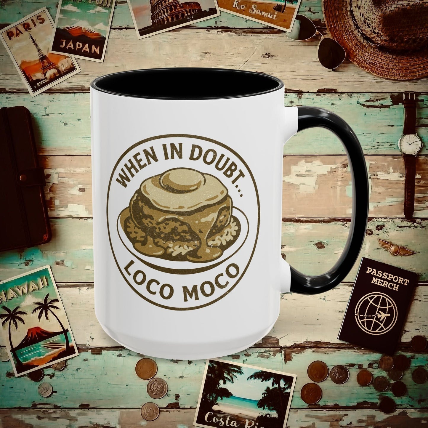 When in doubt... Loco Moco, Hawaii 15oz Mug Black / 15oz