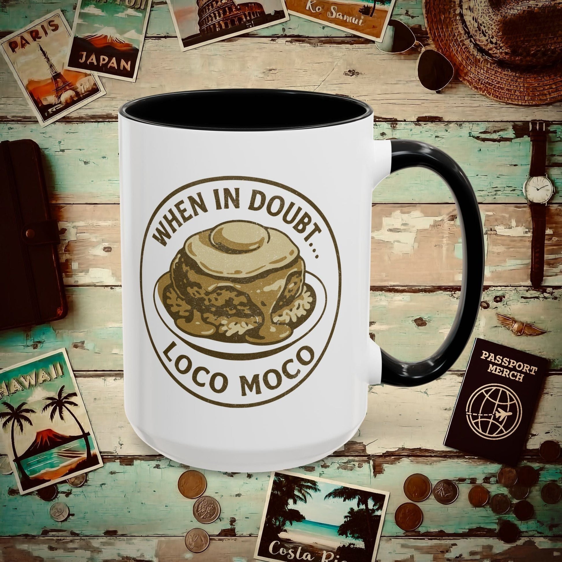 When in doubt... Loco Moco, Hawaii 15oz Mug Black / 15oz