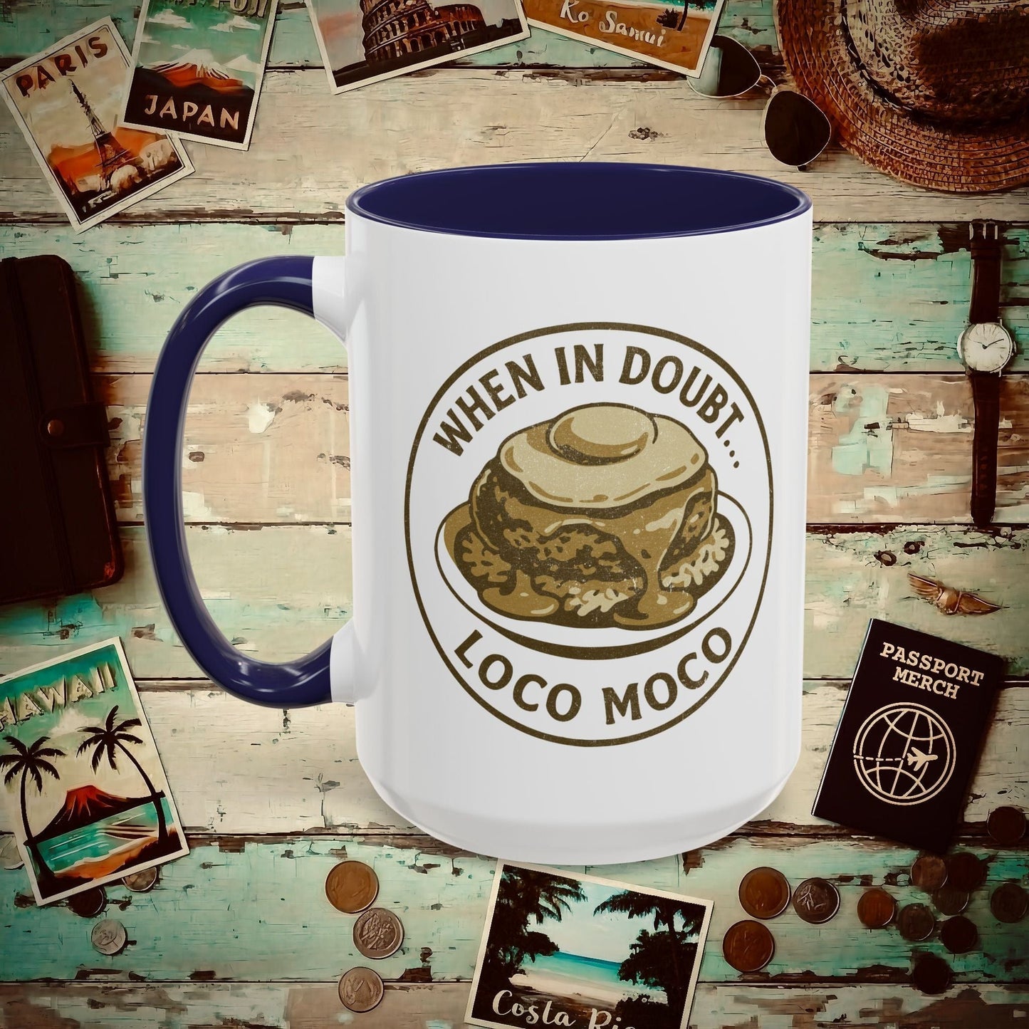 When in doubt... Loco Moco, Hawaii 15oz Mug Navy / 15oz