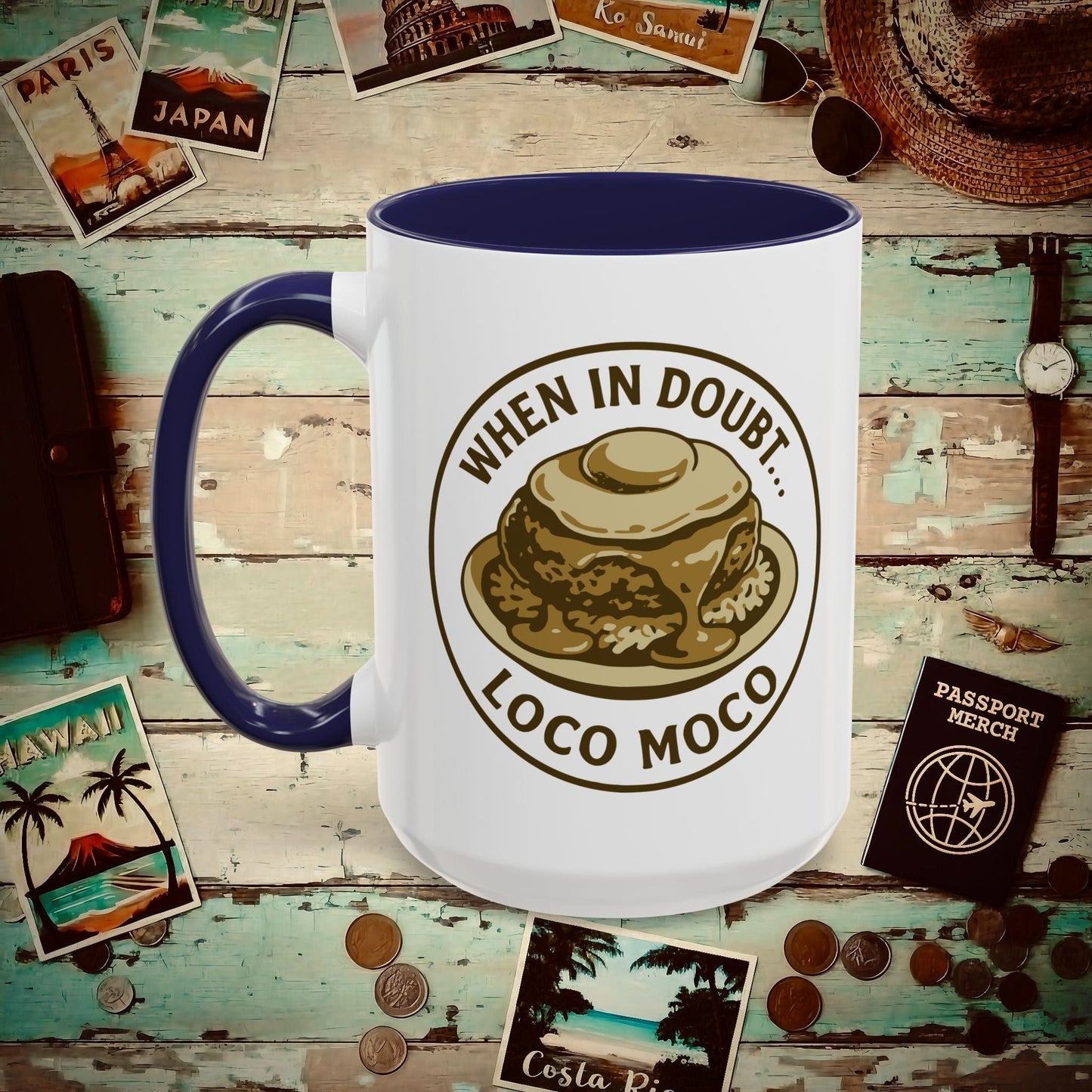 When in doubt... Loco Moco, Hawaii 15oz Mug Navy / 15oz