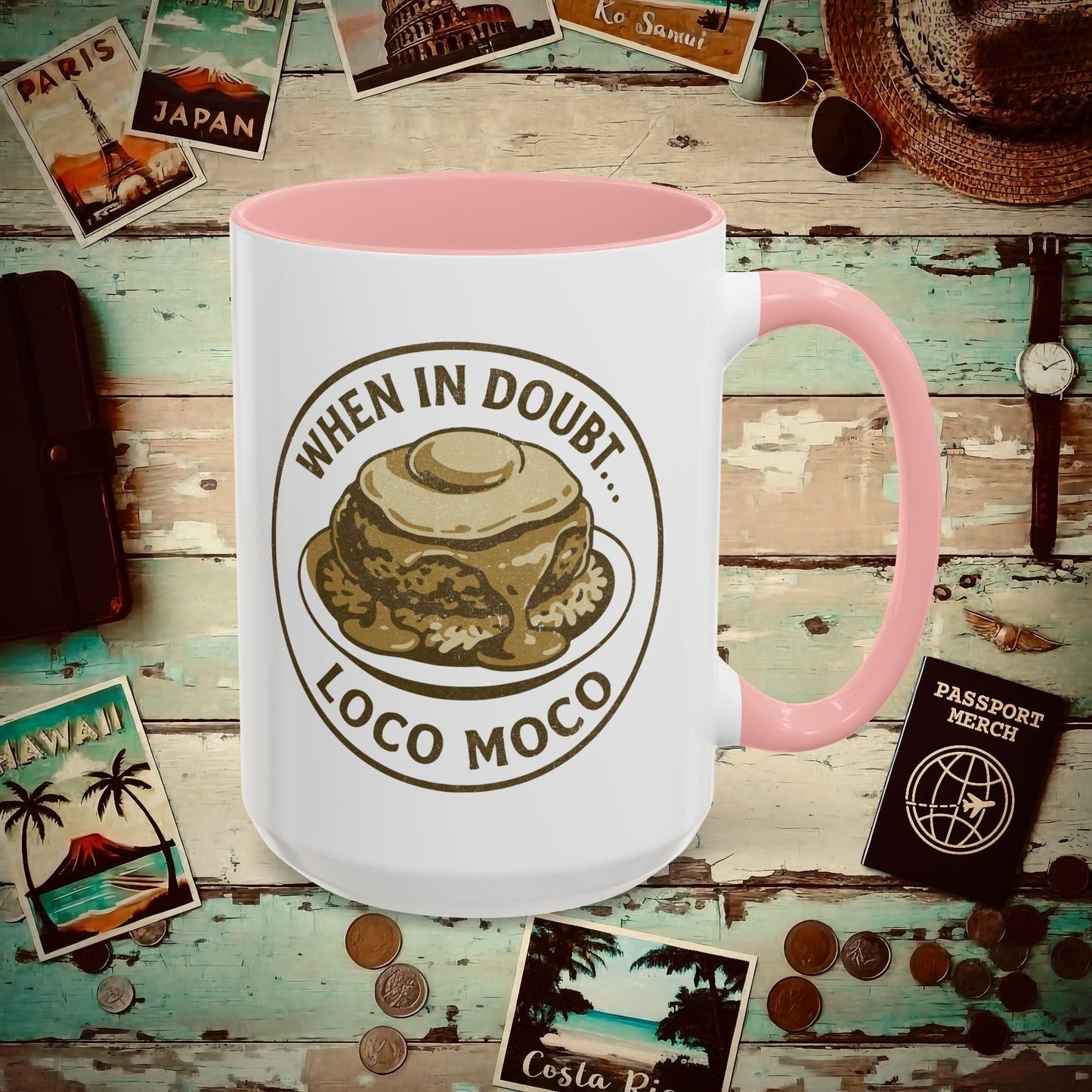 When in doubt... Loco Moco, Hawaii 15oz Mug Pink / 15oz