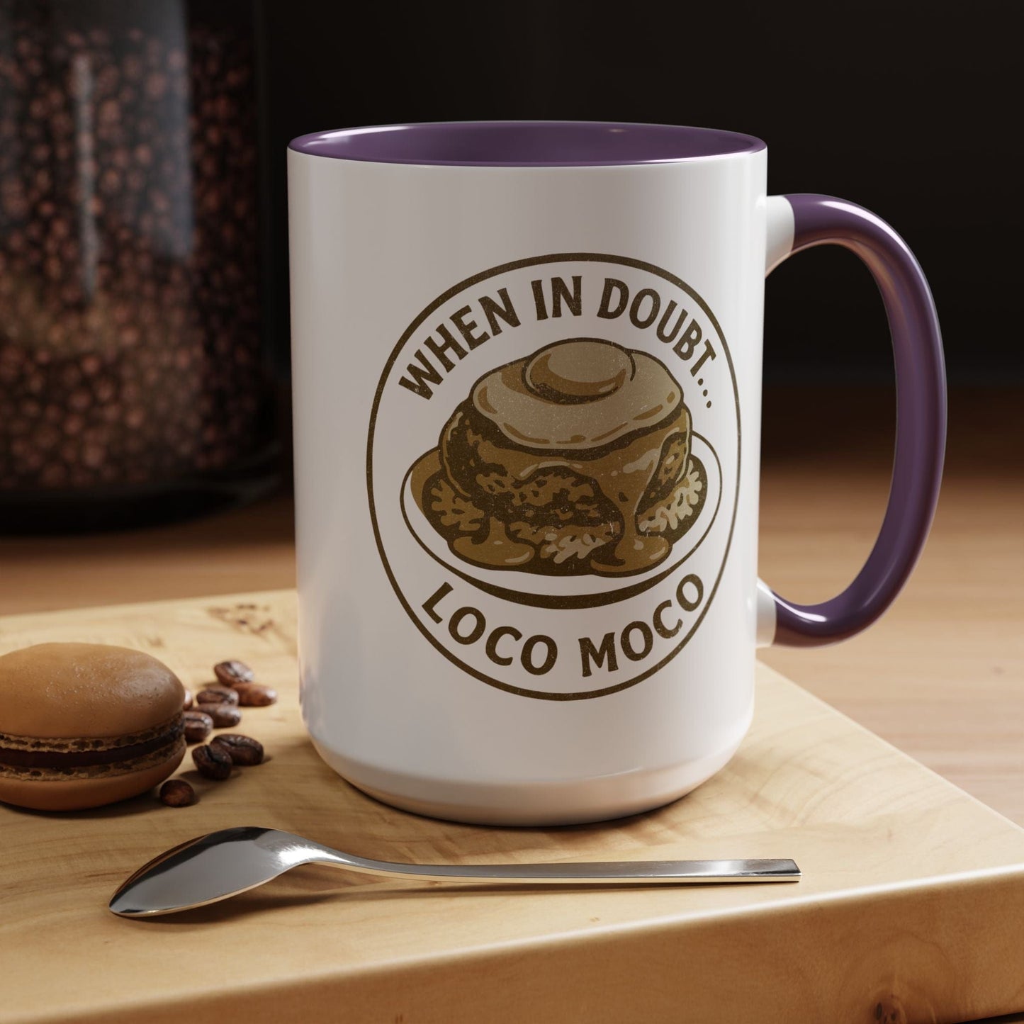 When in doubt... Loco Moco, Hawaii 15oz Mug Purple / 15oz