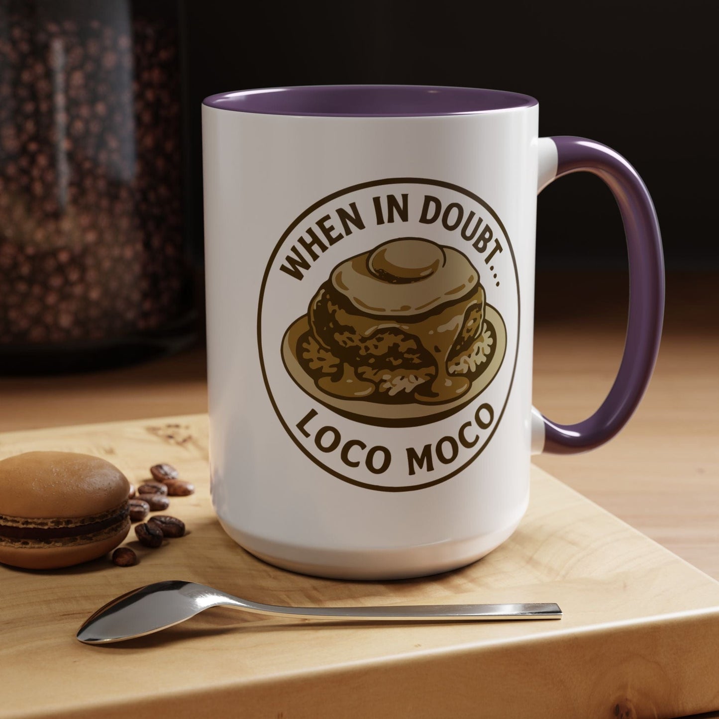 When in doubt... Loco Moco, Hawaii 15oz Mug Purple / 15oz