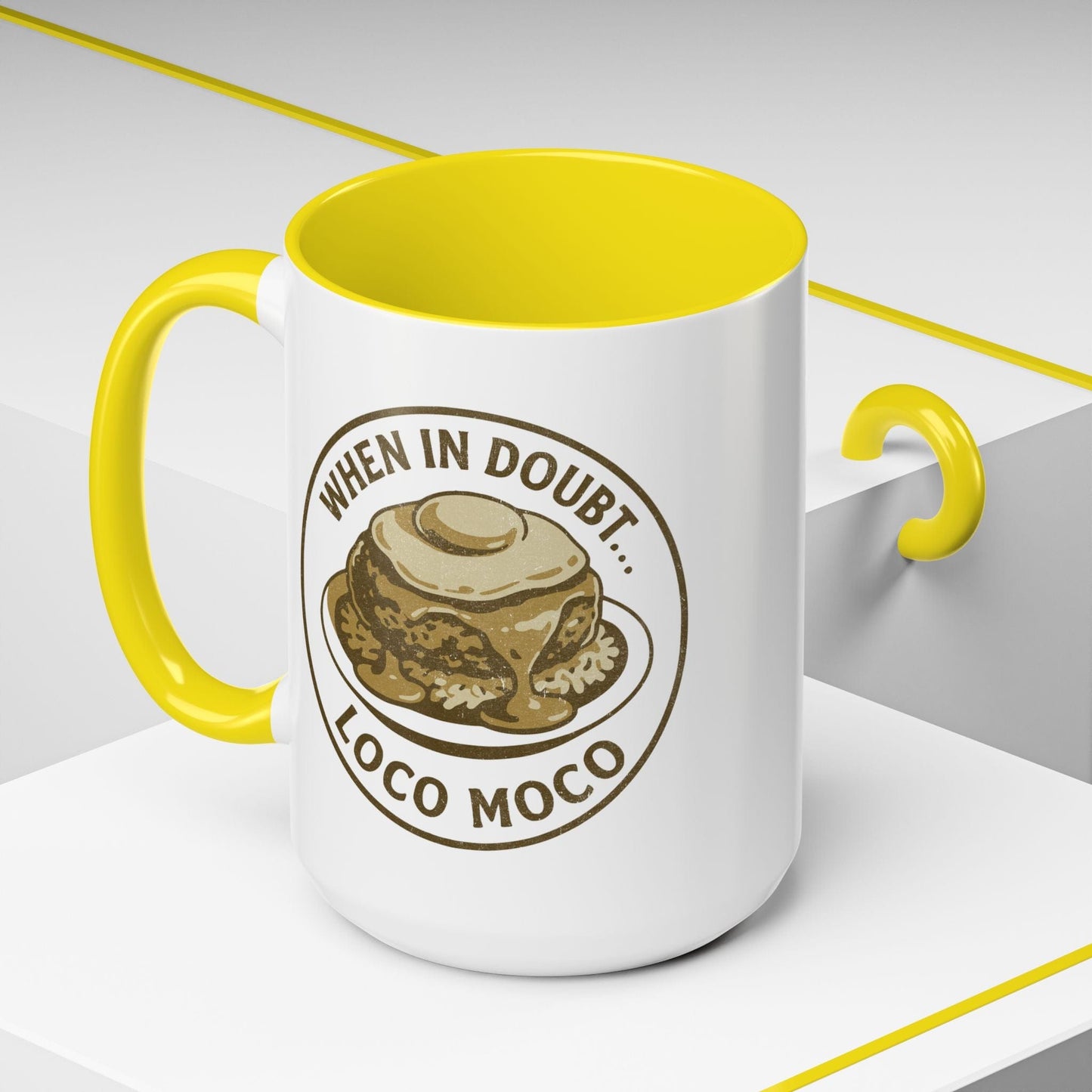 When in doubt... Loco Moco, Hawaii 15oz Mug Yellow / 15oz