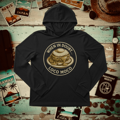 When in doubt... Loco Moco, Hawaii Hooded Long Sleeve Black / S