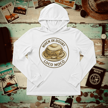 When in doubt... Loco Moco, Hawaii Hooded Long Sleeve White / XS