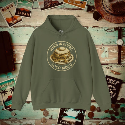 When in doubt... Loco Moco, Hawaii Hoodie Military Green / S