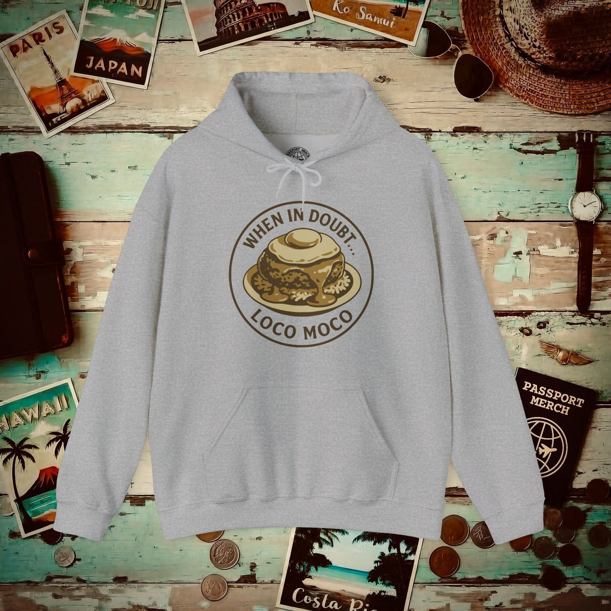 When in doubt... Loco Moco, Hawaii Hoodie Sport Grey / S