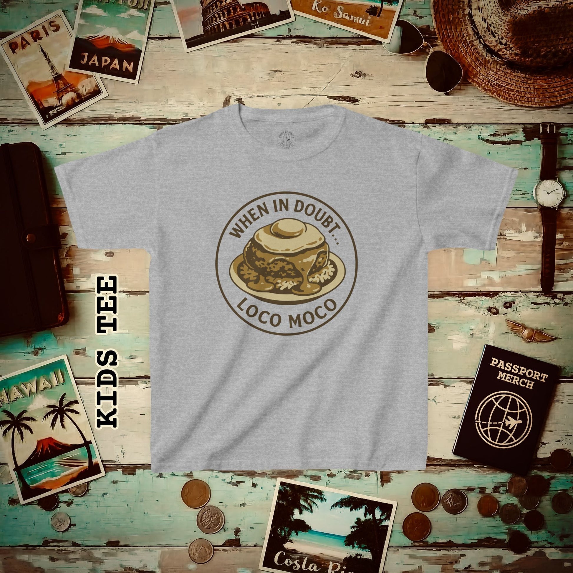 When in doubt... Loco Moco, Hawaii Kids Tee XS / Sport Grey