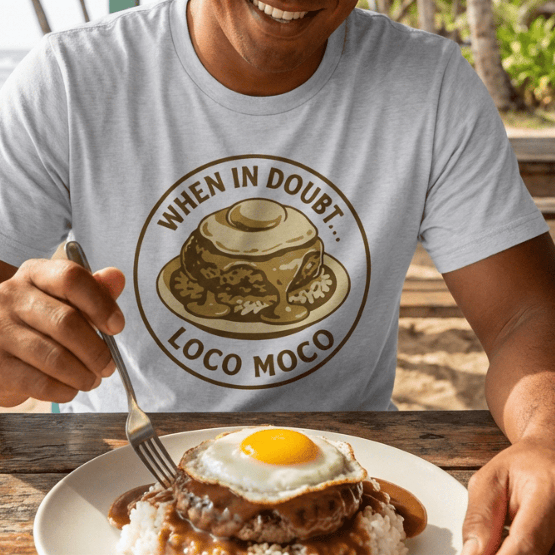 When in doubt... Loco Moco, Hawaii T-Shirt Ice Grey / S