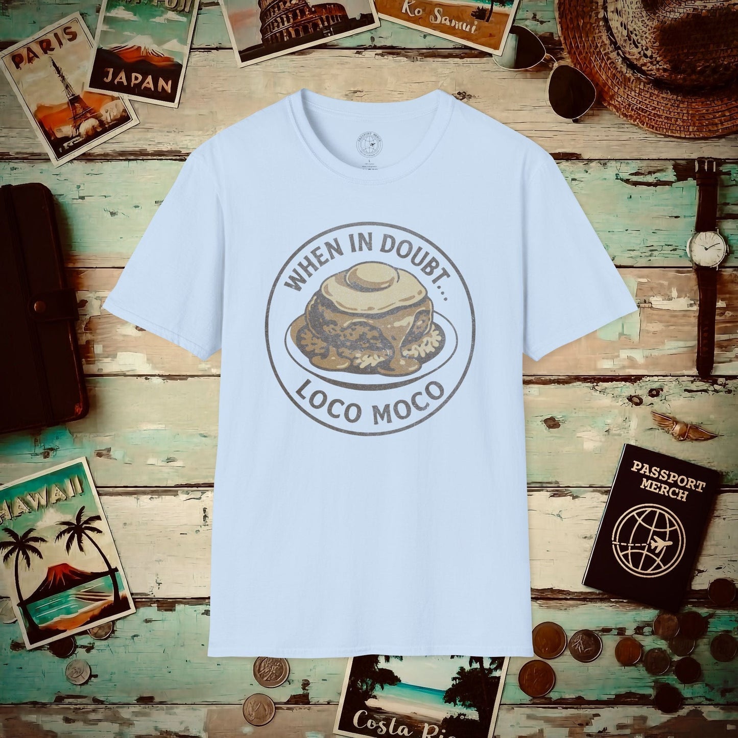 When in doubt... Loco Moco, Hawaii T-Shirt Light Blue / S