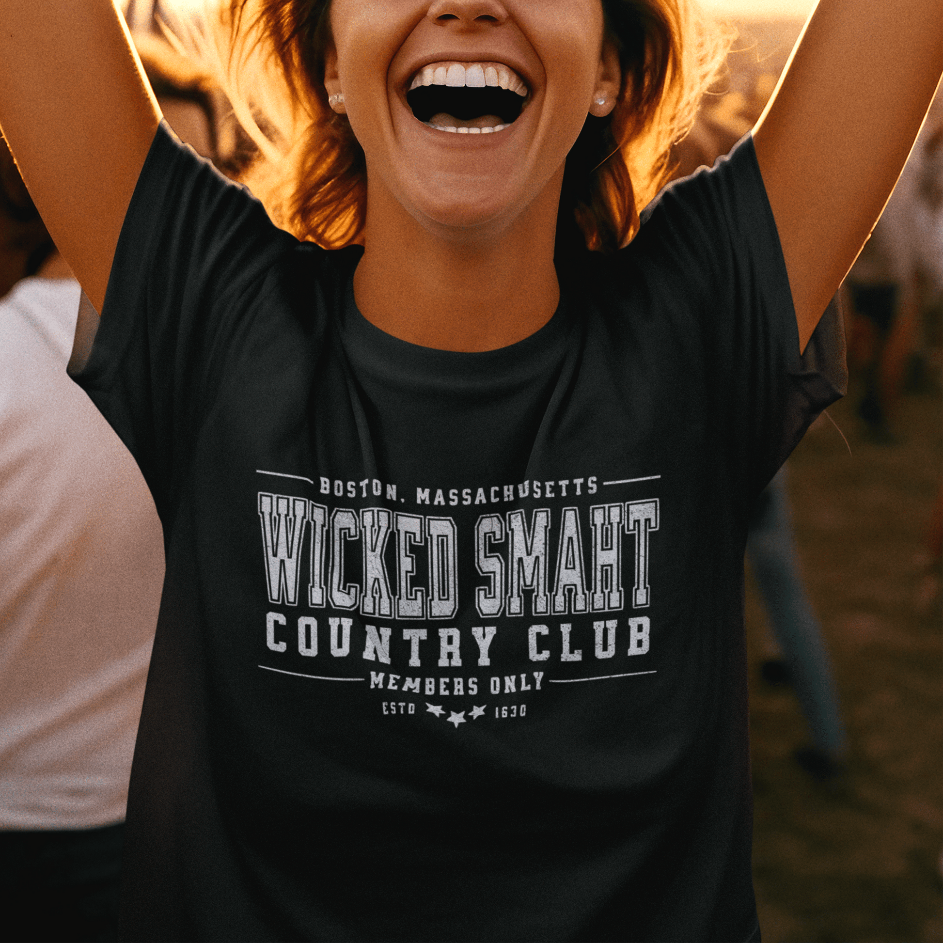 Wicked Smaht Country Club, Boston, Massachussets T-Shirt Black / S