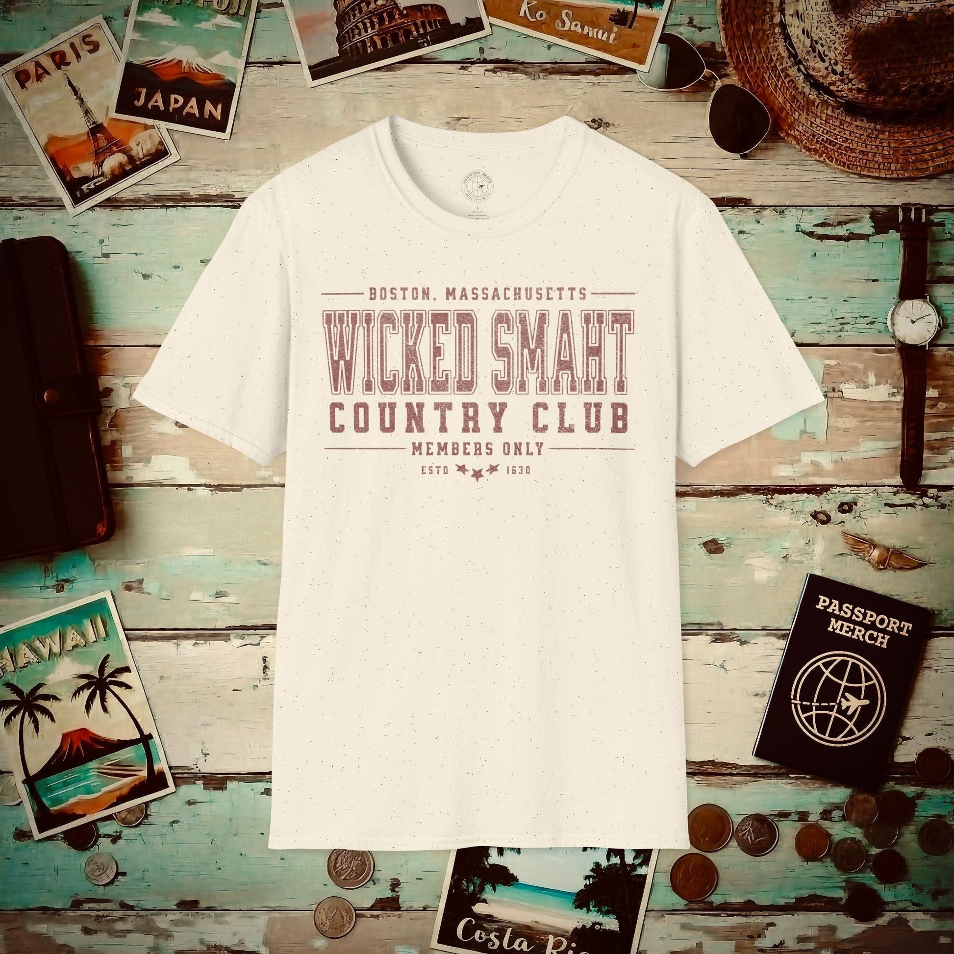 Wicked Smaht Country Club, Boston, Massachussets T-Shirt Natural / S