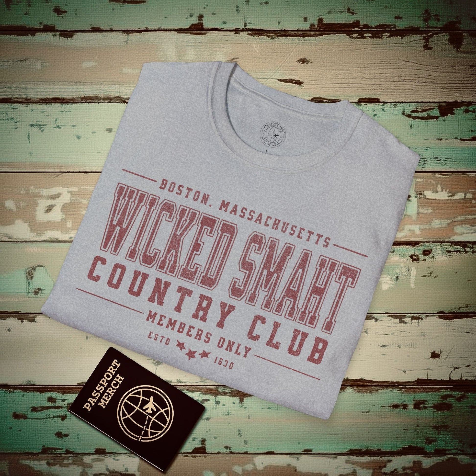Wicked Smaht Country Club, Boston, Massachussets T-Shirt Sport Grey / S