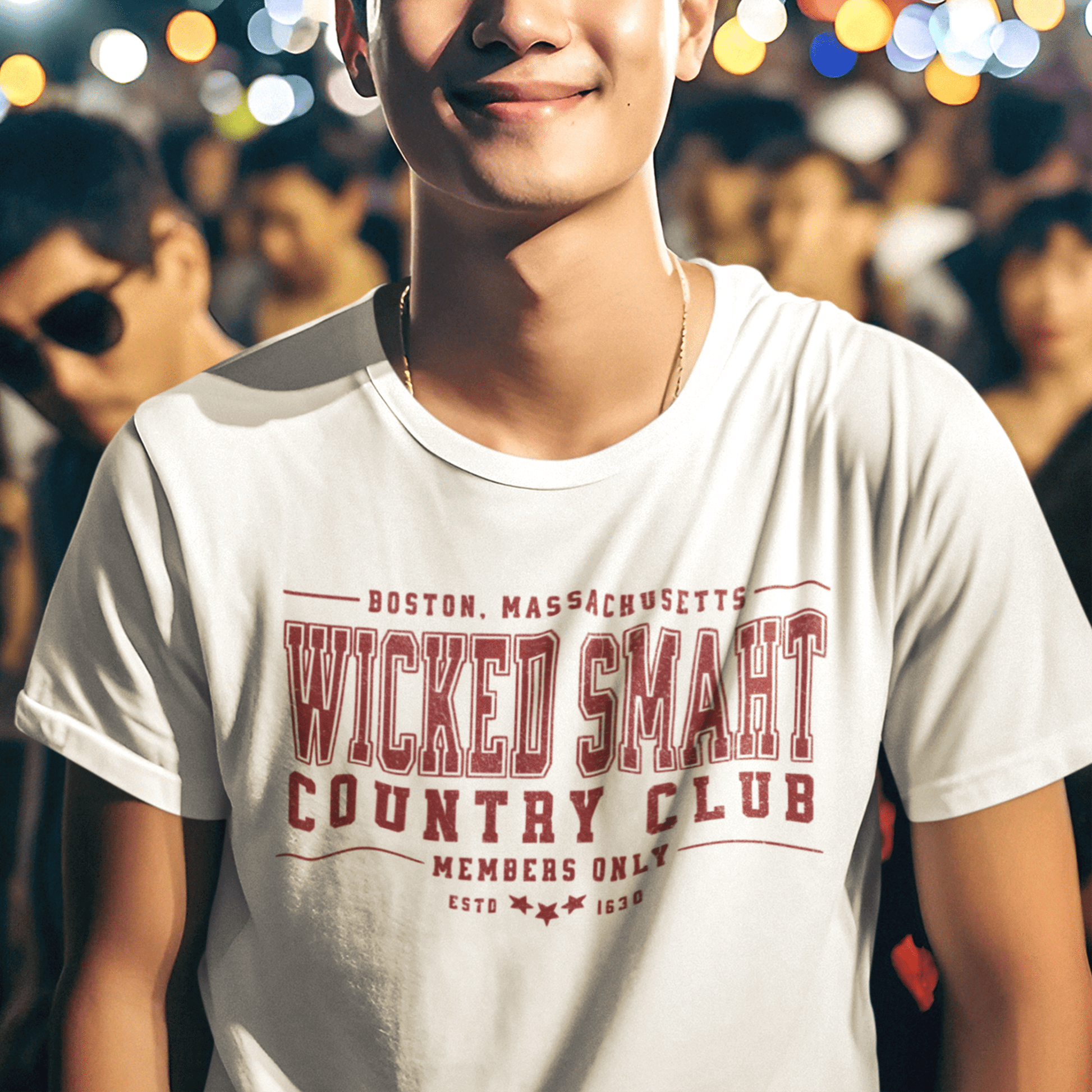 Wicked Smaht Country Club, Boston, Massachussets T-Shirt White / S