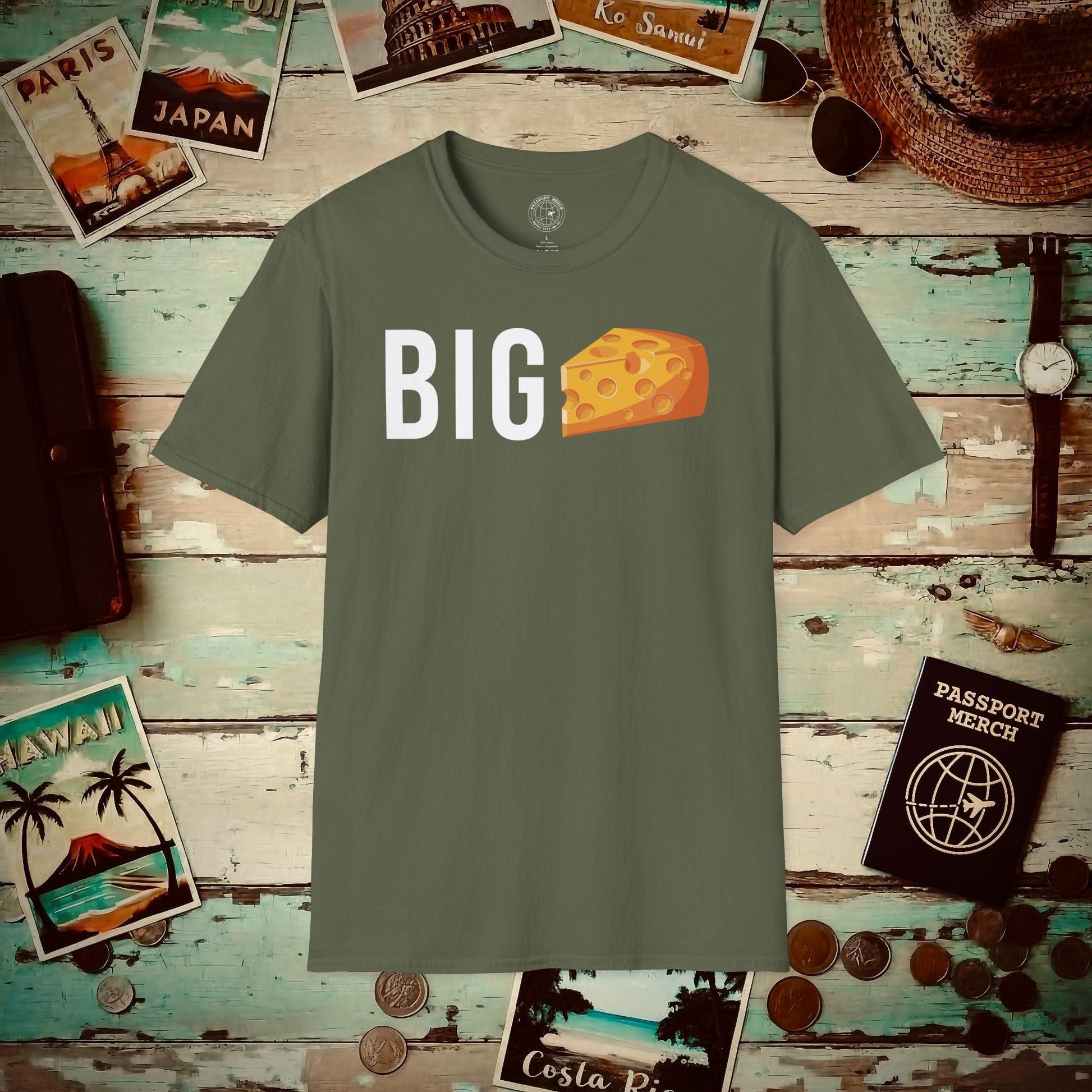 Wisconsin Big Cheese T-Shirt Military Green / S
