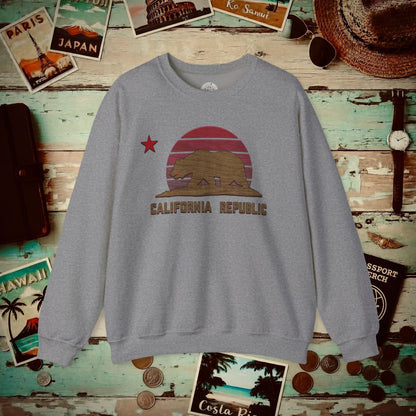 Woodworked Flag of California Crewneck Graphite Heather / S