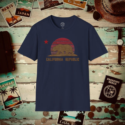 Woodworked Flag of California T-Shirt Navy / S