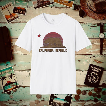 Woodworked Flag of California T-Shirt White / S