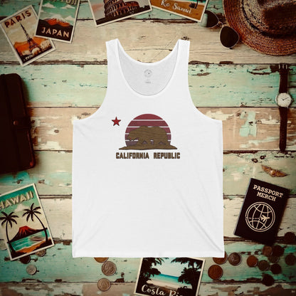Woodworked Flag of California Tank Top White / XS