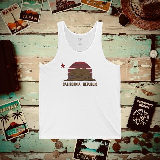 Woodworked Flag of California Tank Top White / XS