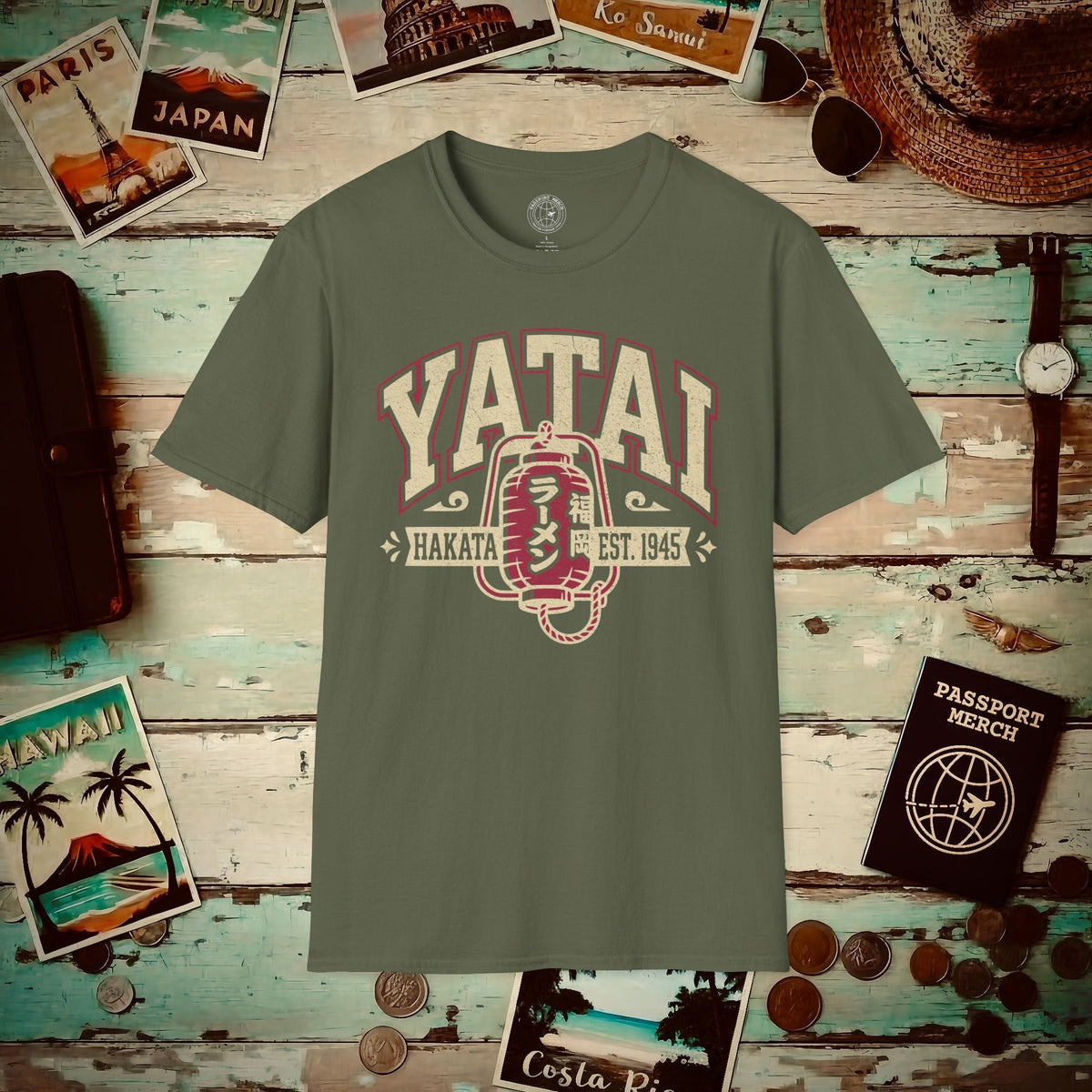 Yatai University, Hakata, Fukuoka, Japan T-Shirt Military Green / S