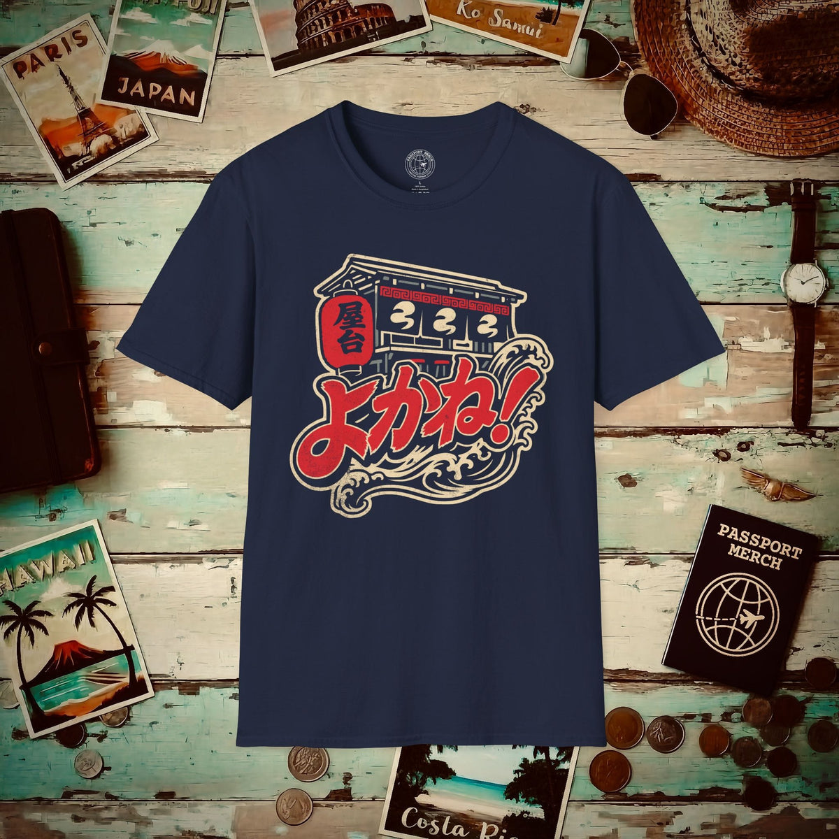 Yatai, Yoka-ne! Fukuoka, Japan T-Shirt Navy / S