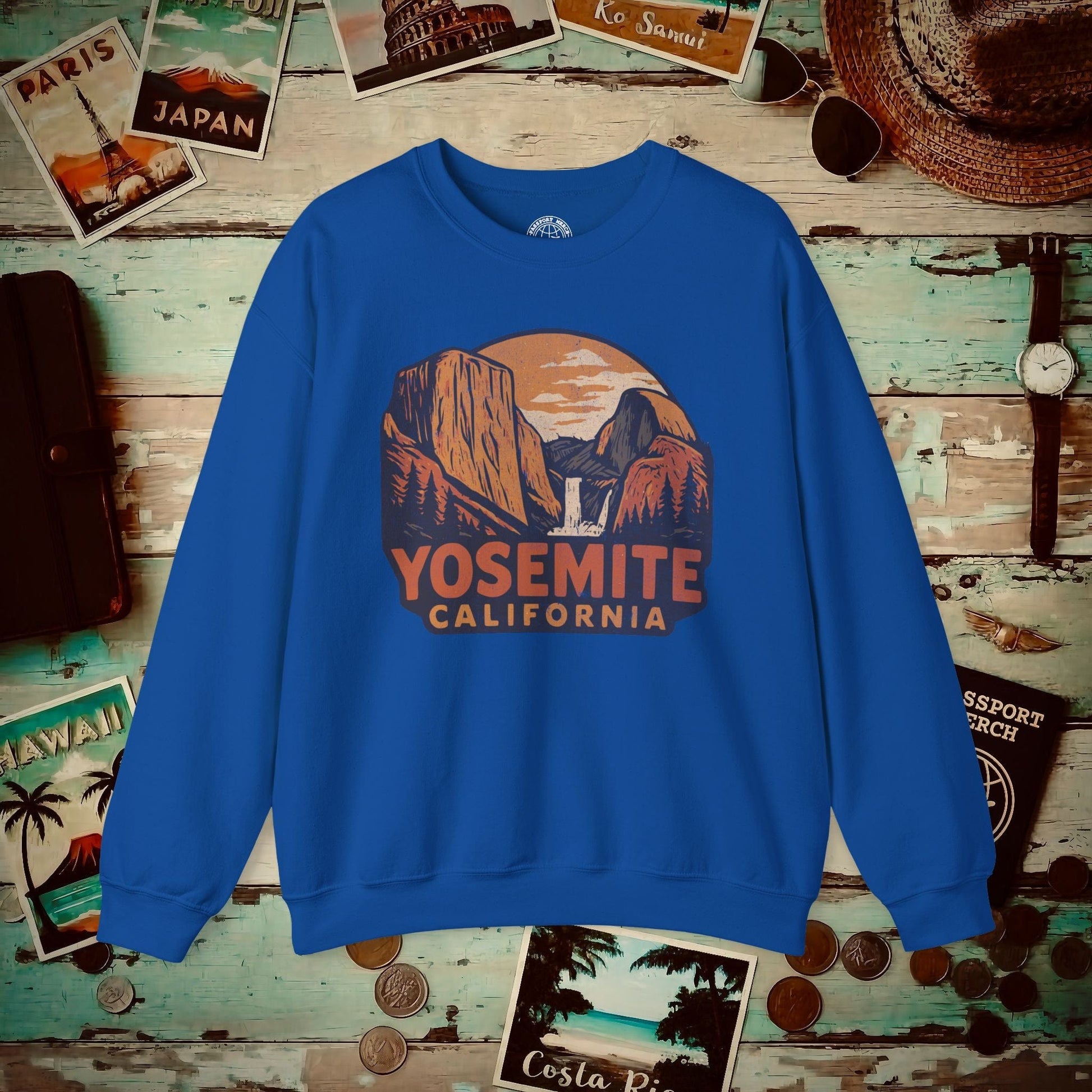 Yosemite, California - 80's Vintage Crewneck Royal / S