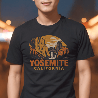 Yosemite, California - 80's Vintage T-Shirt Black / S