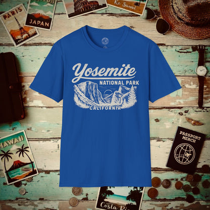 Yosemite National Park Vintage Monochrome, California T-Shirt Royal / S