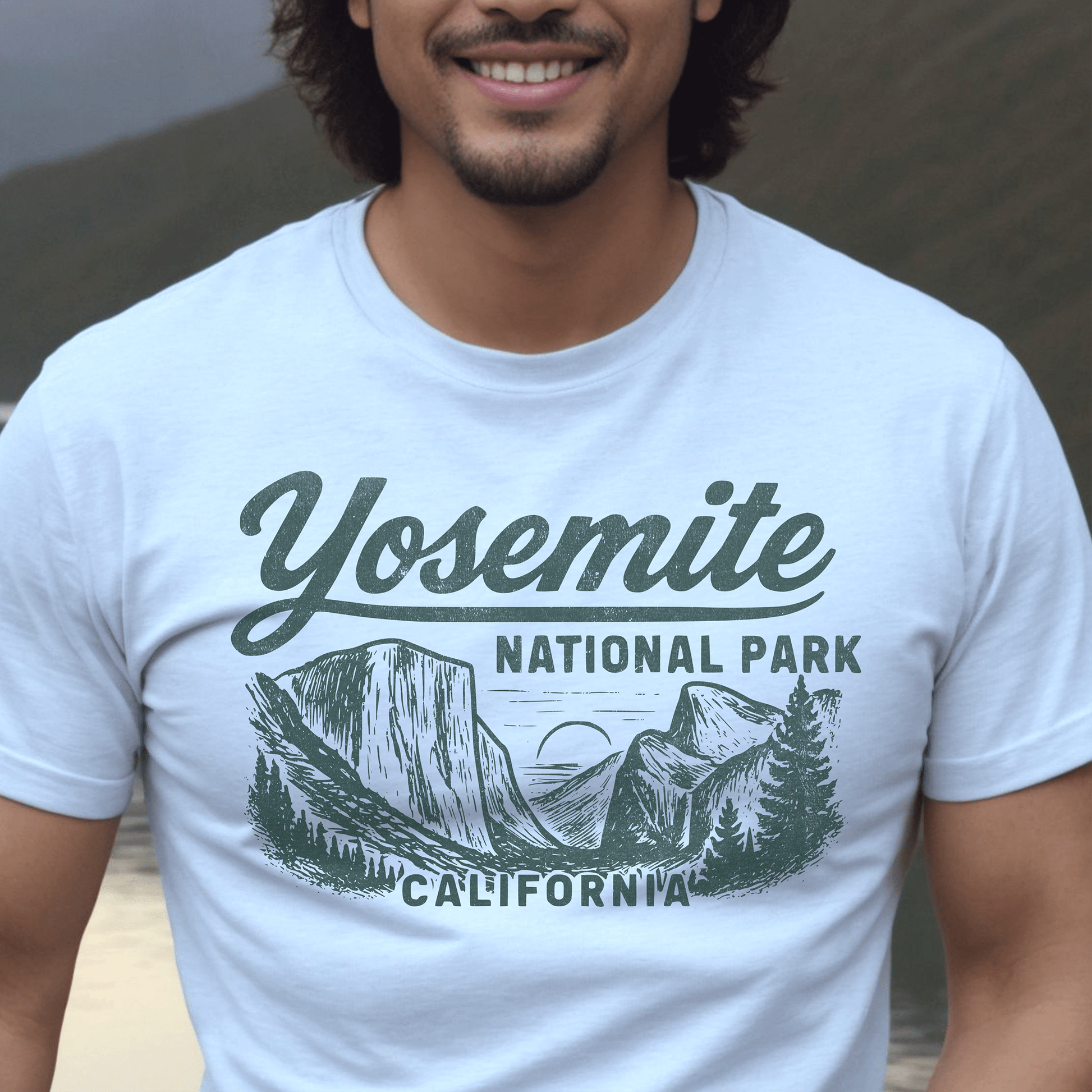 Yosemite National Park Vintage Monochrome, California T-Shirt White / S