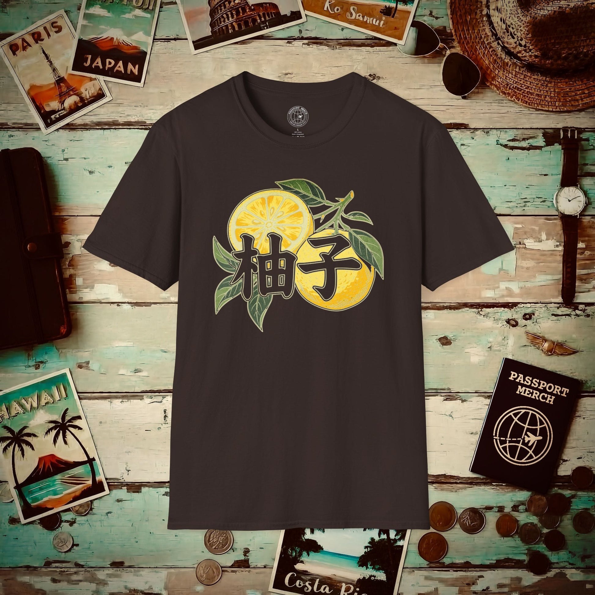 Yuzu Love, Japan T-Shirt Dark Chocolate / S