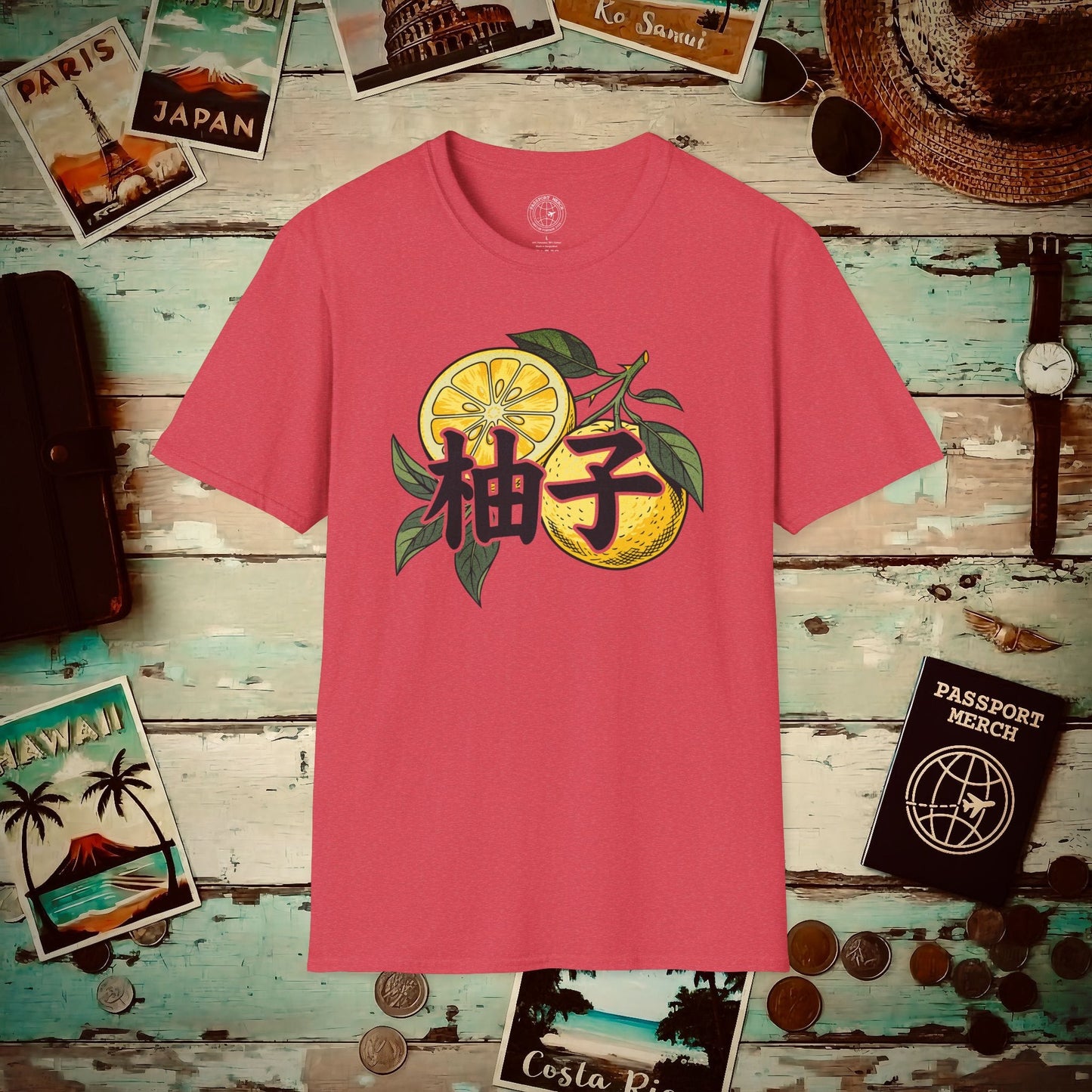 Yuzu Love, Japan T-Shirt Heather Red / S