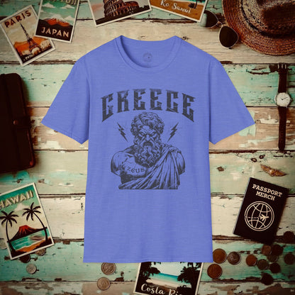 Zeus Greece T-Shirt Heather Royal / S