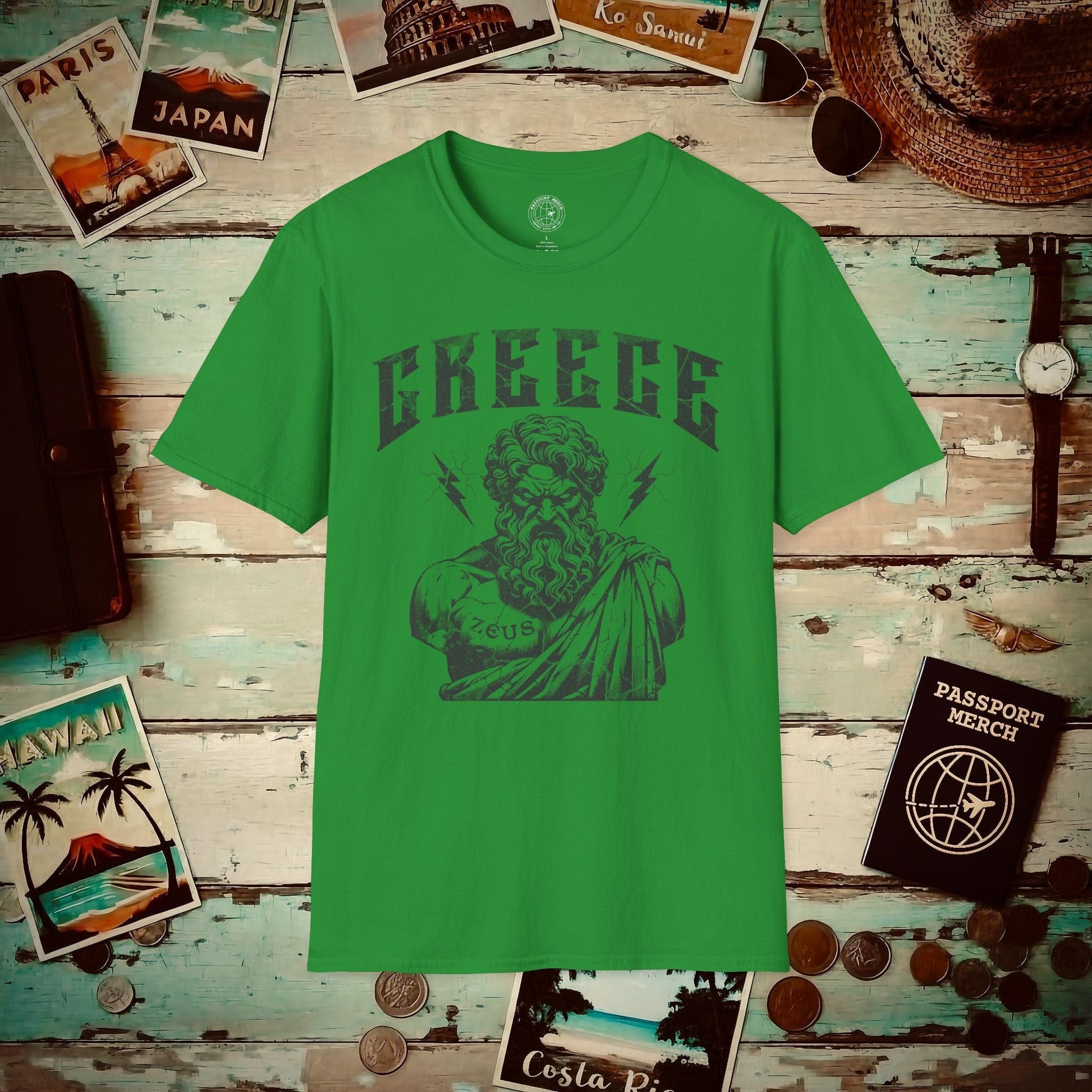 Zeus Greece T-Shirt Irish Green / S