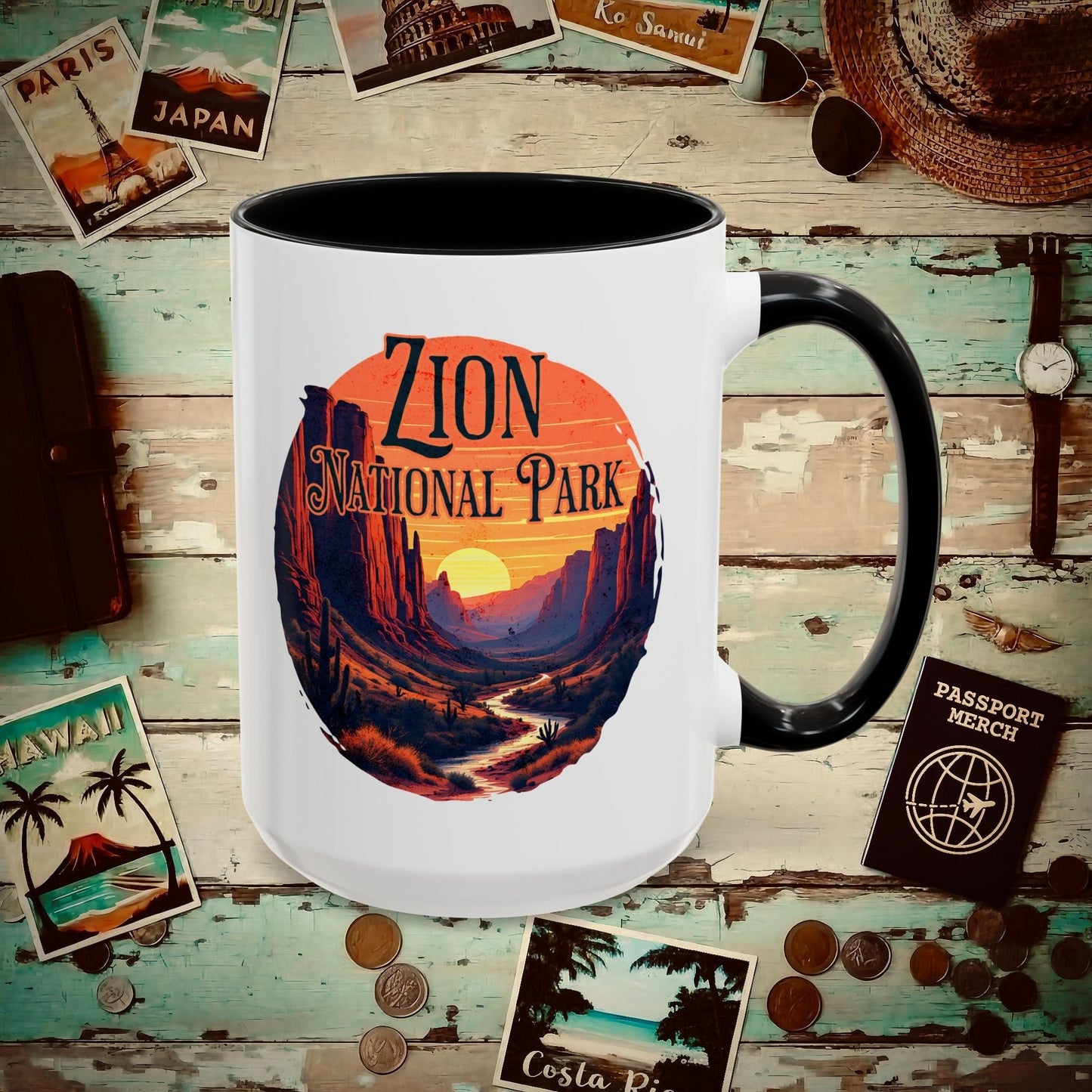 Zion National Park, Utah 15oz Mug Black / 15oz