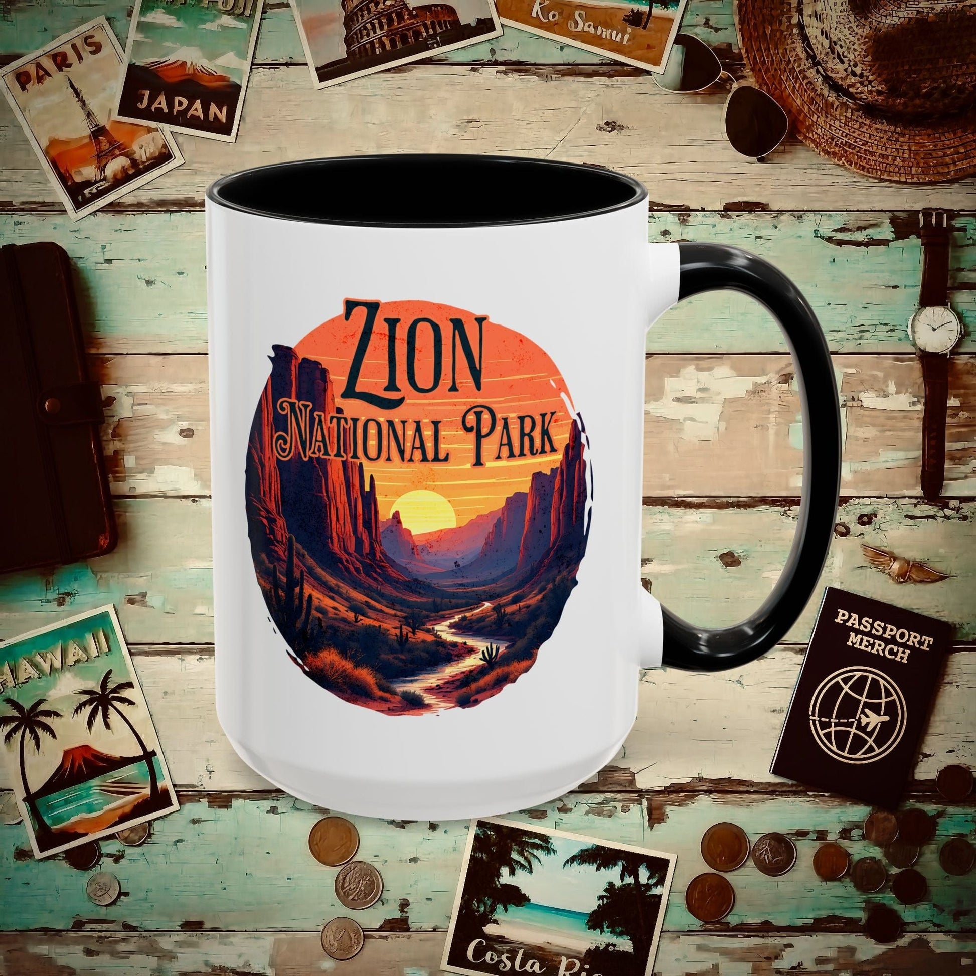 Zion National Park, Utah 15oz Mug Black / 15oz