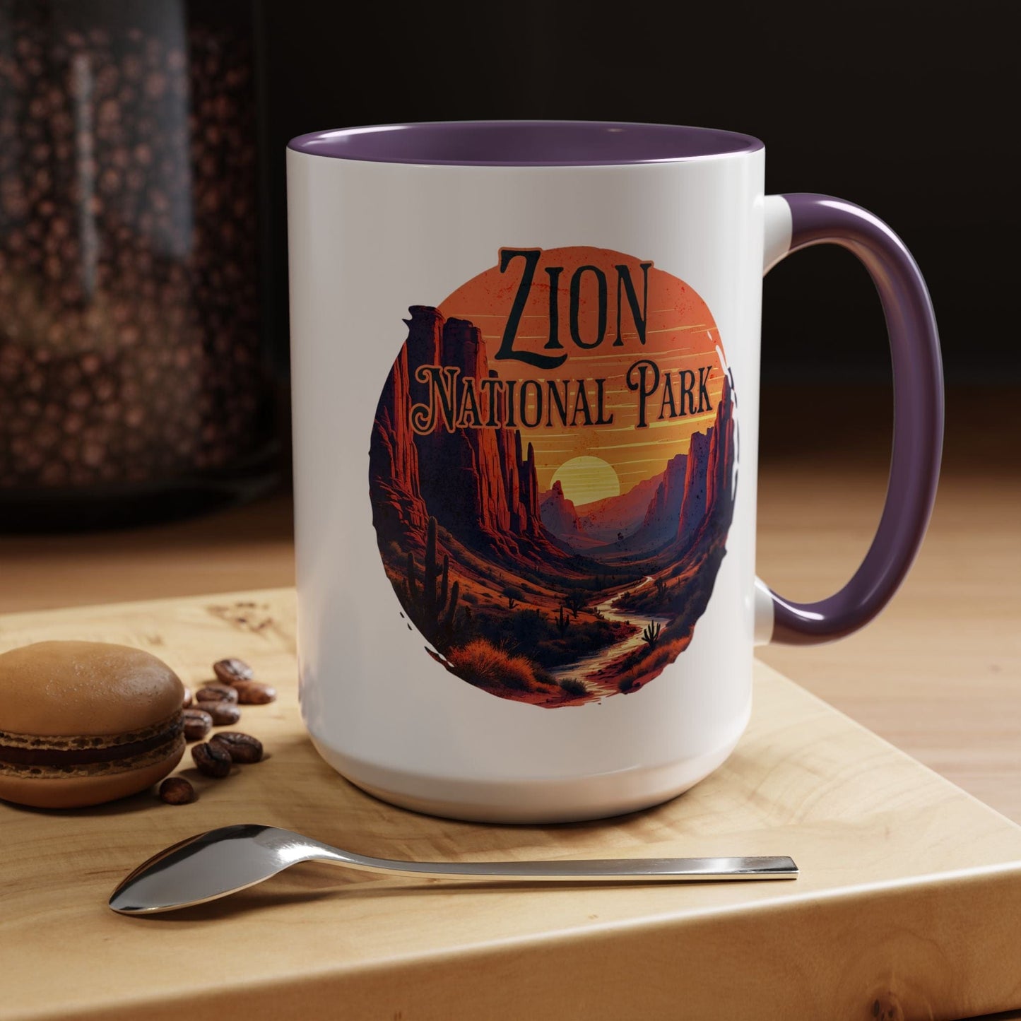 Zion National Park, Utah 15oz Mug Purple / 15oz