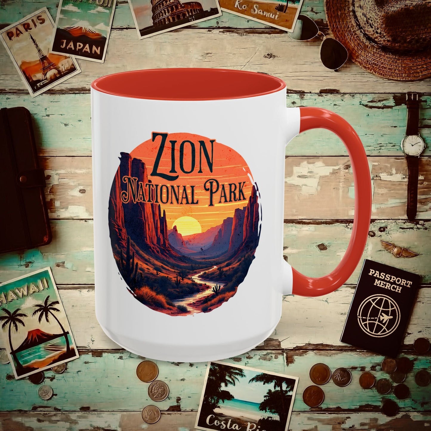 Zion National Park, Utah 15oz Mug Red / 15oz