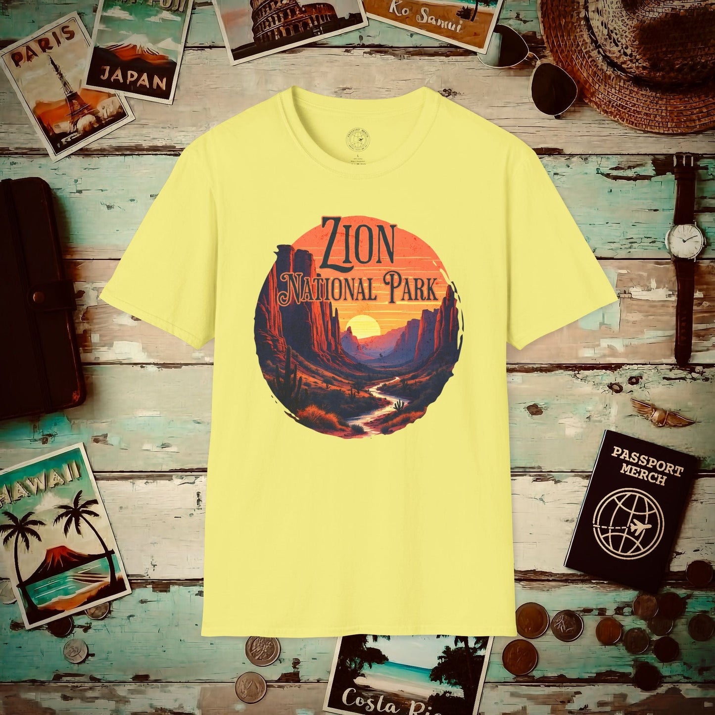 Zion National Park, Utah T-Shirt Cornsilk / S