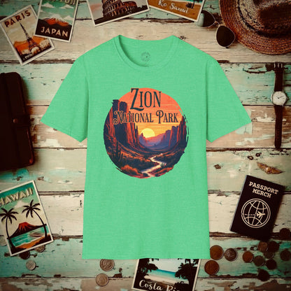 Zion National Park, Utah T-Shirt Heather Irish Green / S