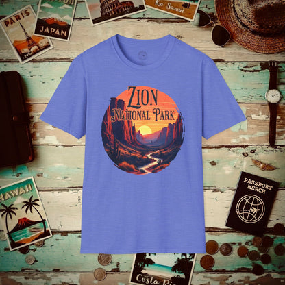 Zion National Park, Utah T-Shirt Heather Royal / S