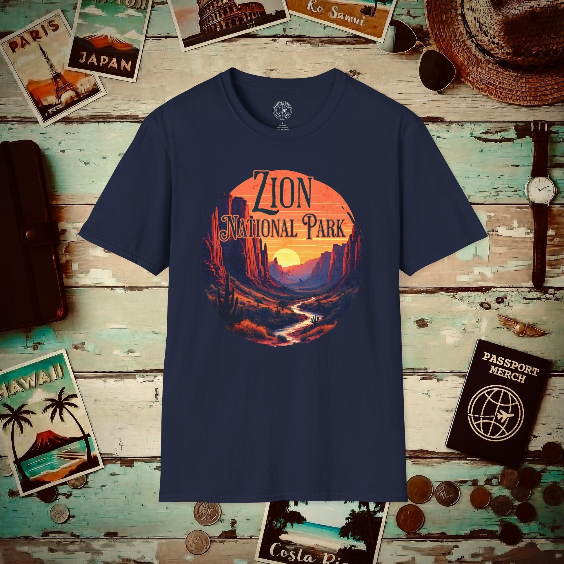 Zion National Park, Utah T-Shirt Navy / S