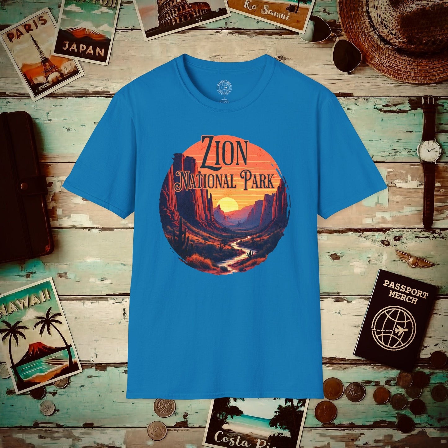Zion National Park, Utah T-Shirt Sapphire / S