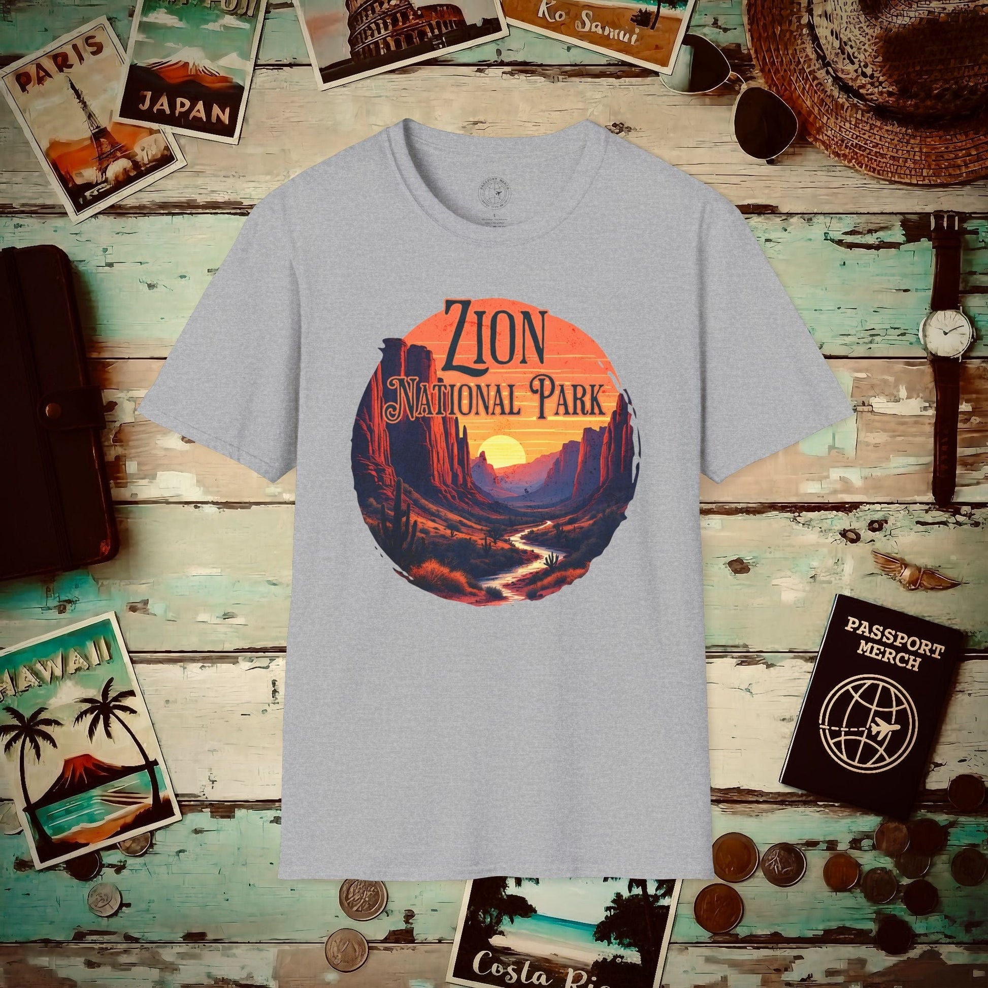 Zion National Park, Utah T-Shirt Sport Grey / S